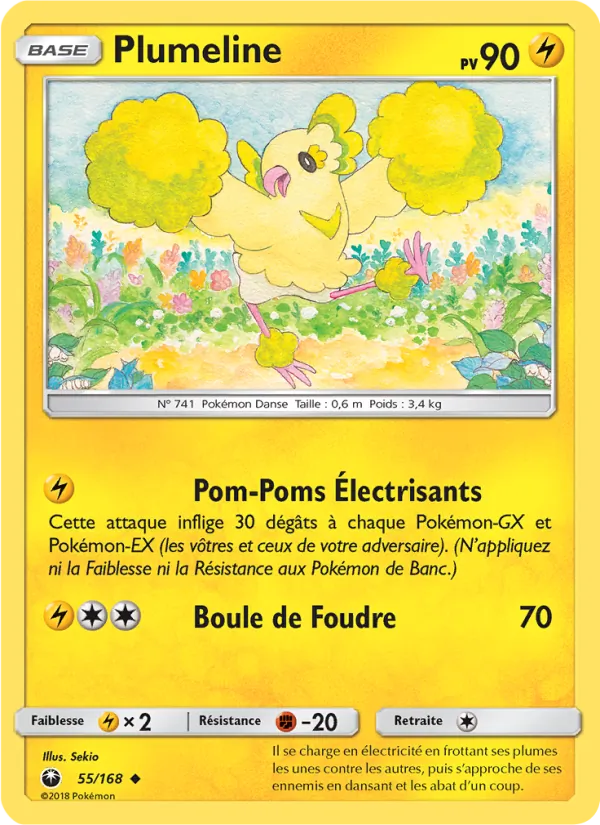 Carte Pokémon Plumeline 55/168 de l'extension Tempête Céleste