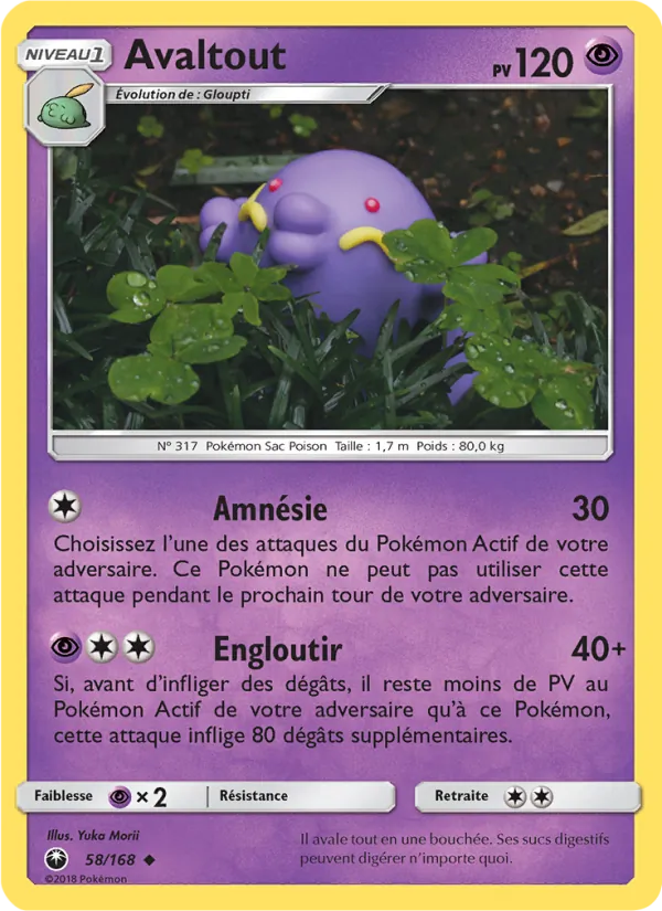 Carte Pokémon Avaltout 58/168 de l'extension Tempête Céleste