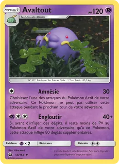 Carte Pokémon Avaltout 58