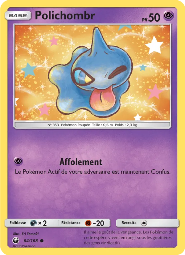 Carte Pokémon Polichombr 64/168 de l'extension Tempête Céleste