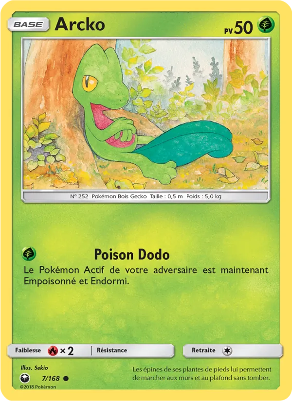 Carte Pokémon Arcko 7/168 de l'extension Tempête Céleste