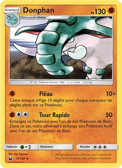 Carte Pokémon Donphan 73