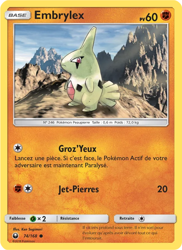 Carte Pokémon Embrylex 74/168 de l'extension Tempête Céleste