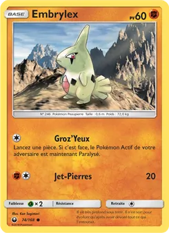 Carte Pokémon Embrylex 74