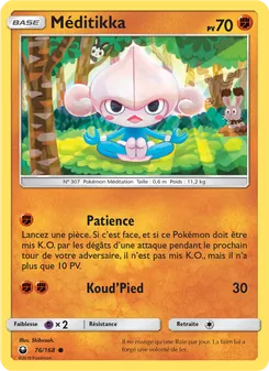 Carte Pokémon Méditikka 76