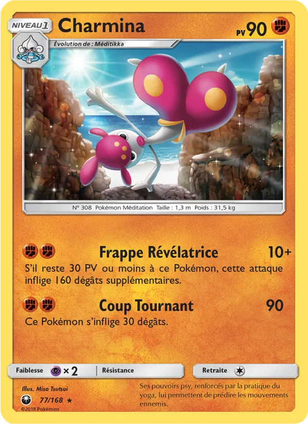 Carte Pokémon Charmina 77/168 de l'extension Tempête Céleste