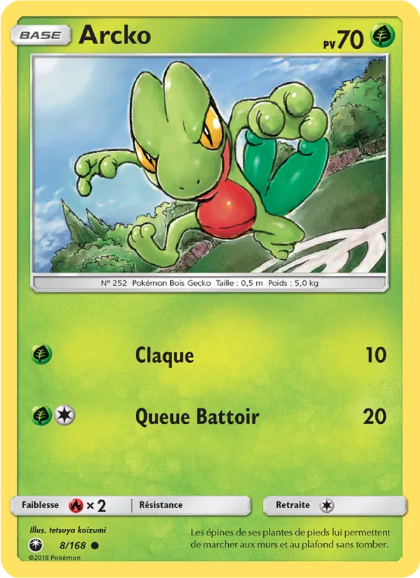 Carte Pokémon Arcko 8/168 de l'extension Tempête Céleste
