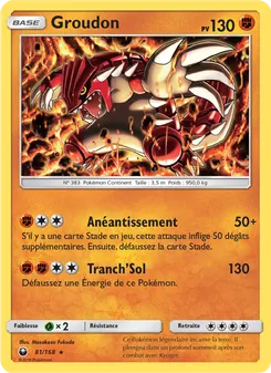 Carte Pokémon Groudon 81