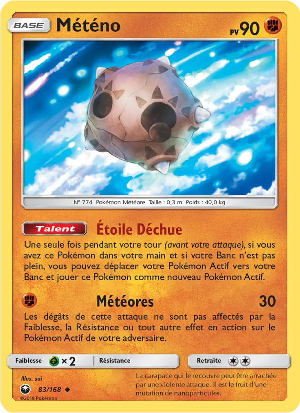 Carte Pokémon Météno 83/168 de l'extension Tempête Céleste