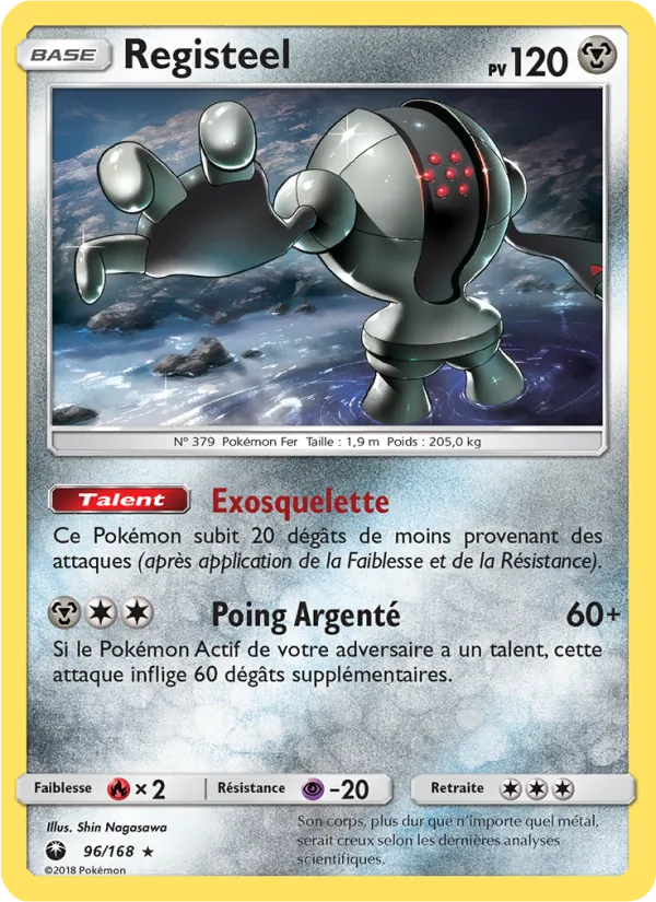Carte Pokémon Registeel 96/168 de l'extension Tempête Céleste