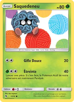 Carte Pokémon Saquedeneu 1