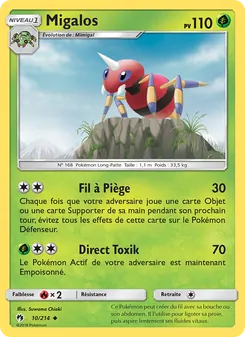 Carte Pokémon Migalos 10