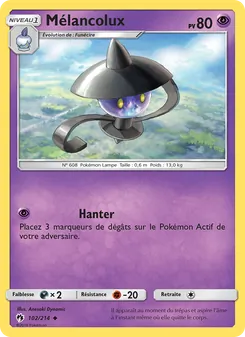 Carte Pokémon Mélancolux 102