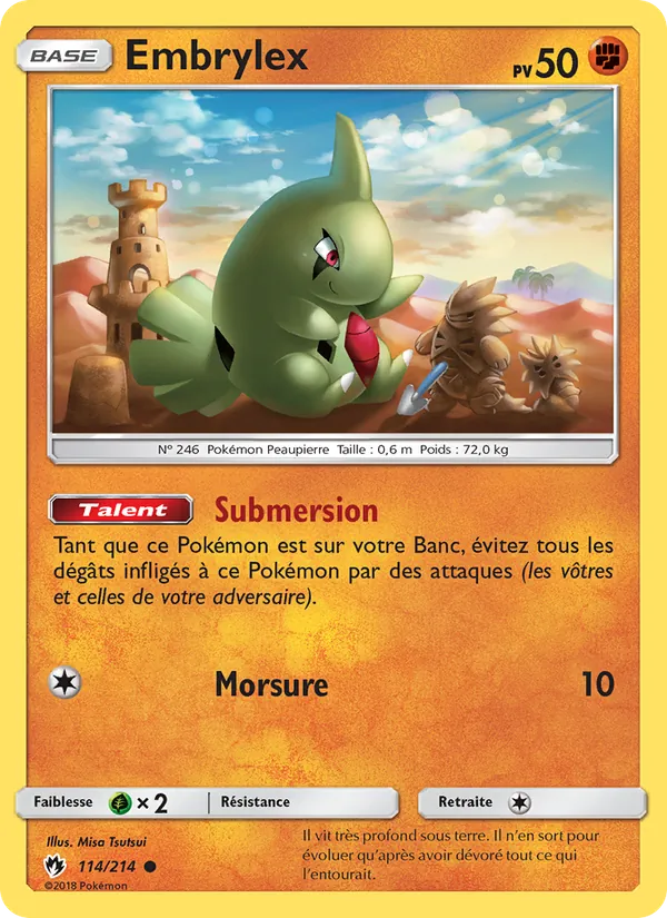 Carte Pokémon Embrylex 114/214 de l'extension Tonnerre Perdu