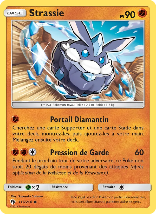 Carte Pokémon Strassie 117/214 de l'extension Tonnerre Perdu