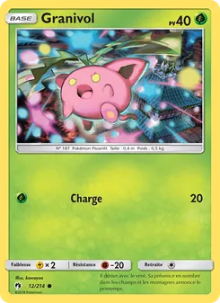 Carte Pokémon Granivol 12