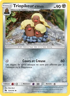 Carte Pokémon Triopikeur d’Alola 123 — Tonnerre Perdu