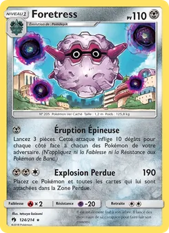 Carte Pokémon Foretress 124 — Tonnerre Perdu