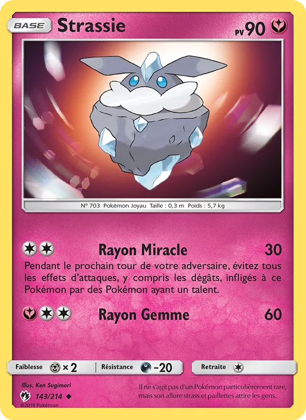 Carte Pokémon Strassie 143/214 de l'extension Tonnerre Perdu