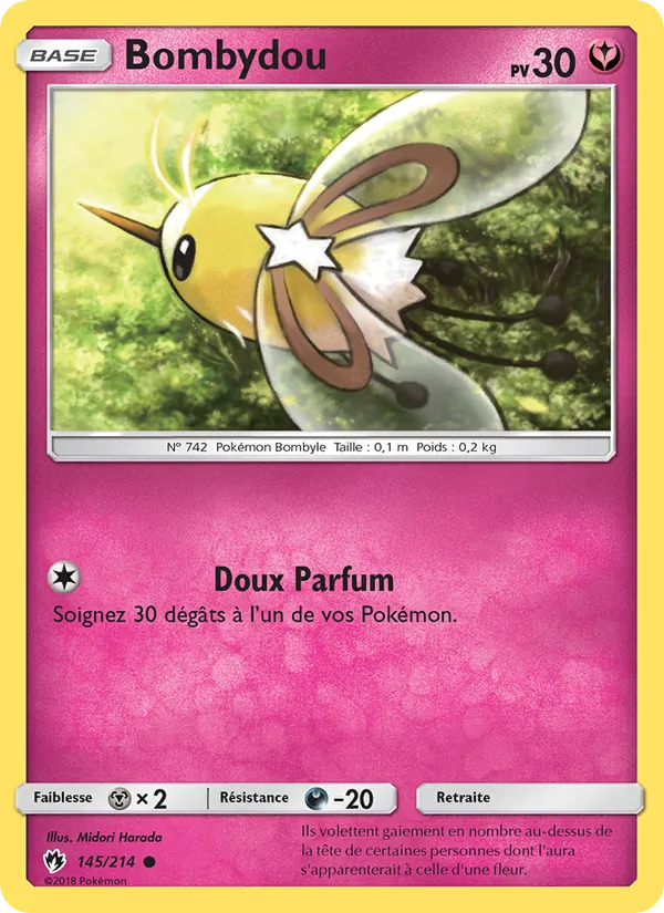 Carte Pokémon Bombydou 145/214 de l'extension Tonnerre Perdu