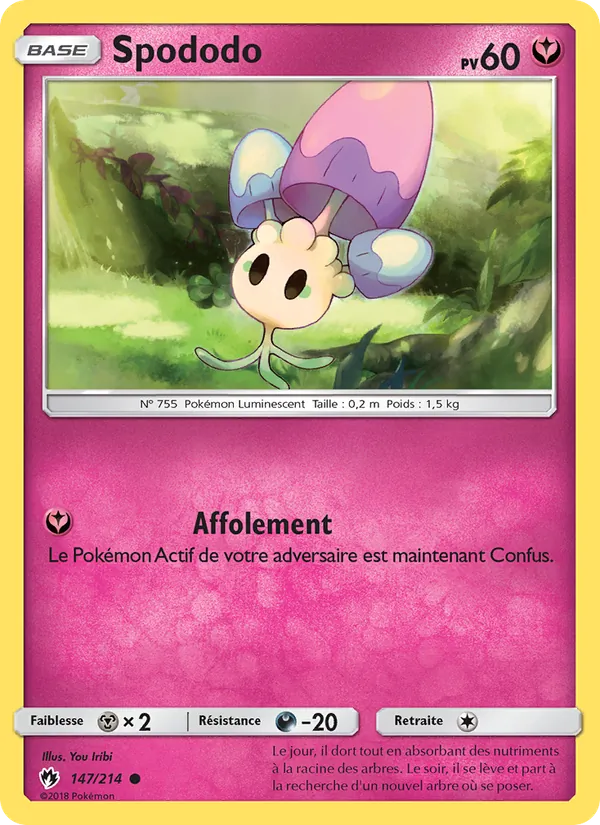 Carte Pokémon Spododo 147/214 de l'extension Tonnerre Perdu