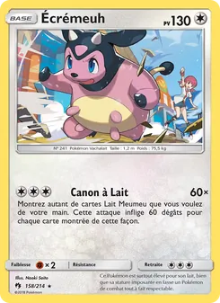 Carte Pokémon Écrémeuh 158