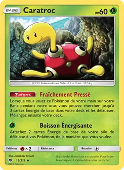 Carte Pokémon Caratroc 16
