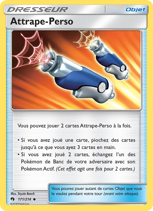 Carte Pokémon Attrape-Perso 171/214 de l'extension Tonnerre Perdu