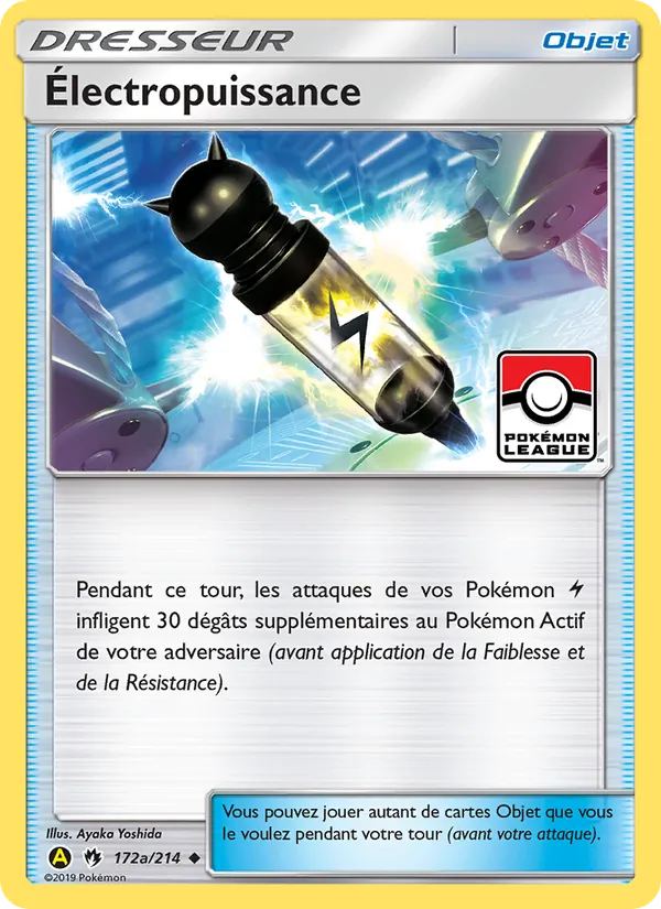 Carte Pokémon Électropuissance 172/214 de l'extension Tonnerre Perdu