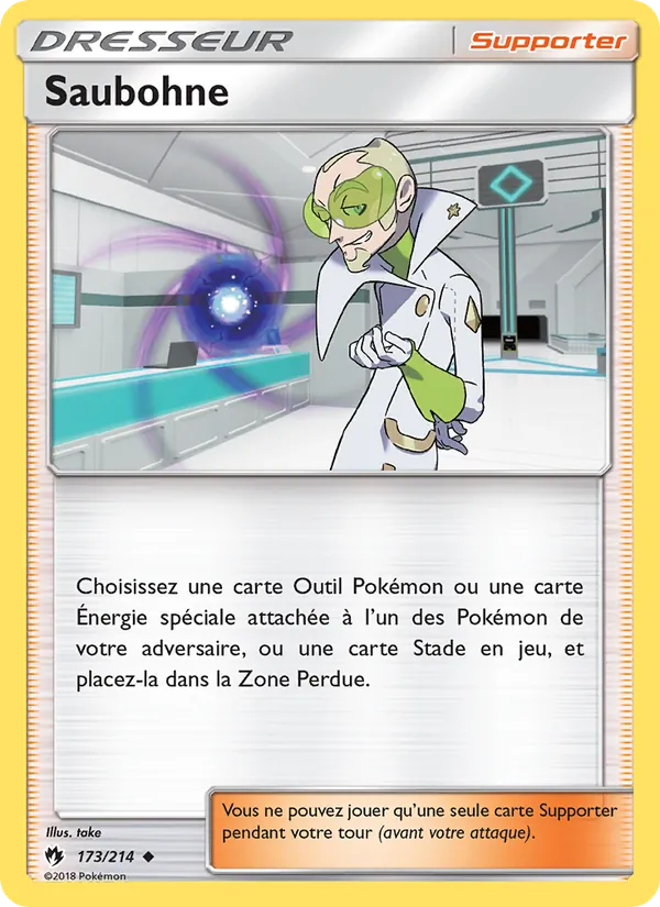 Carte Pokémon Saubohne 173/214 de l'extension Tonnerre Perdu