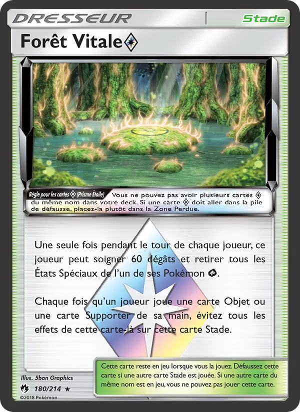 Carte Pokémon Forêt Vitale ◇ 180/214 de l'extension Tonnerre Perdu