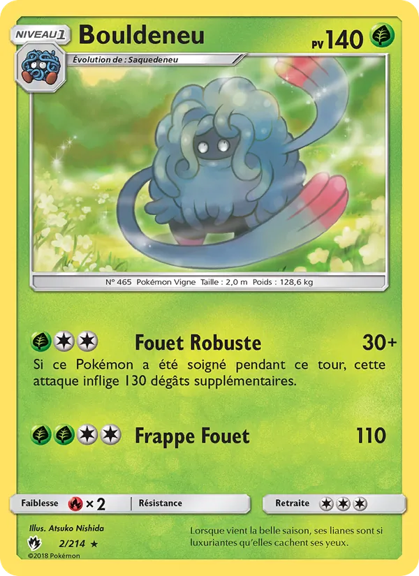 Carte Pokémon Bouldeneu 2/214 de l'extension Tonnerre Perdu
