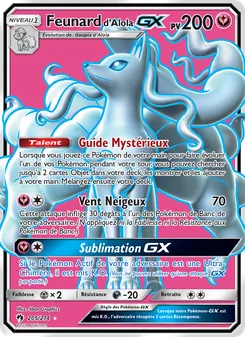 Carte Pokémon Feunard d’Alola GX 205 — Tonnerre Perdu