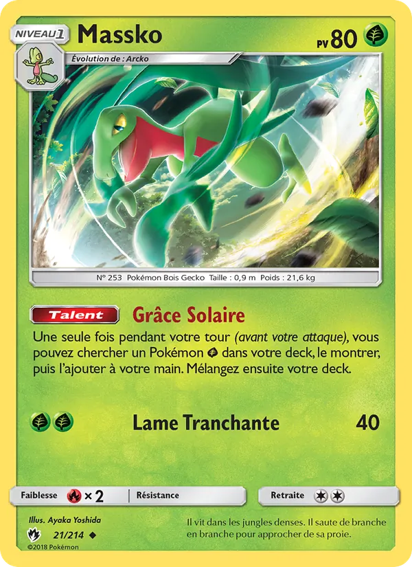Carte Pokémon Massko 21/214 de l'extension Tonnerre Perdu