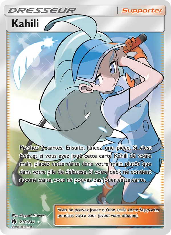 Carte Pokémon Kahili 210/214 de l'extension Tonnerre Perdu