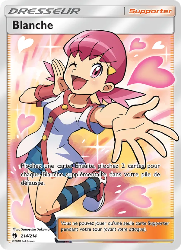 Carte Pokémon Blanche 214/214 de l'extension Tonnerre Perdu