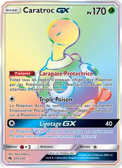 Carte Pokémon Caratroc GX 215 — Tonnerre Perdu