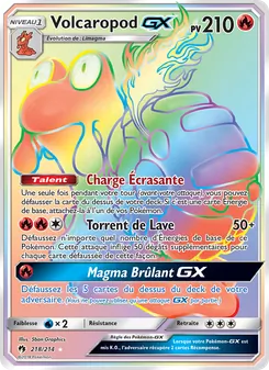 Carte Pokémon Volcaropod GX 218 — Tonnerre Perdu