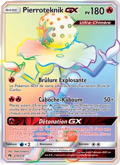Carte Pokémon Pierroteknik GX 219 — Tonnerre Perdu