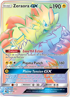 Carte Pokémon Zeraora GX 221 — Tonnerre Perdu