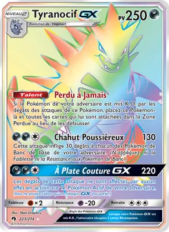 Carte Pokémon Tyranocif GX 223 — Tonnerre Perdu