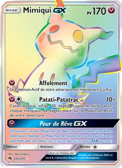 Carte Pokémon Mimiqui GX 226