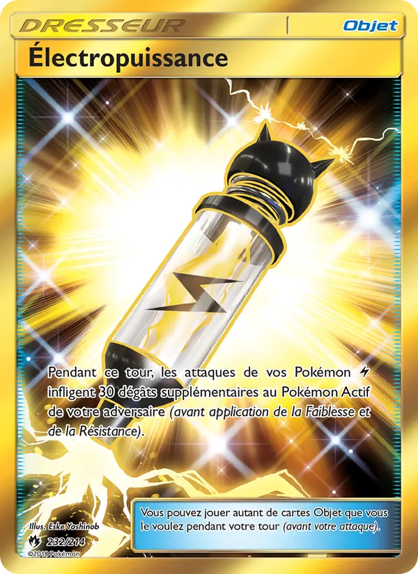 Carte Pokémon Électropuissance 232/214 de l'extension Tonnerre Perdu
