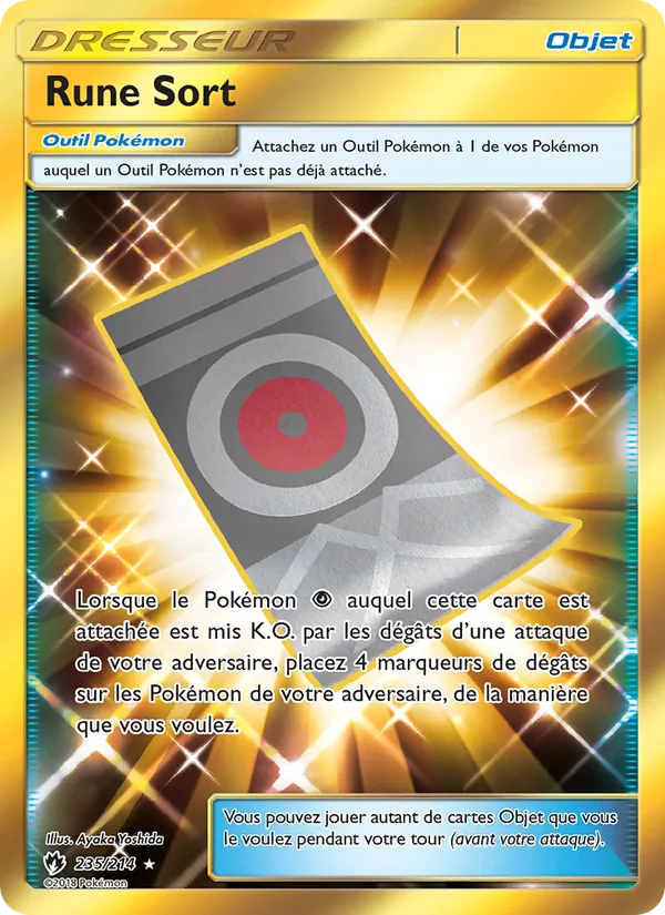 Carte Pokémon Rune Sort 235/214 de l'extension Tonnerre Perdu