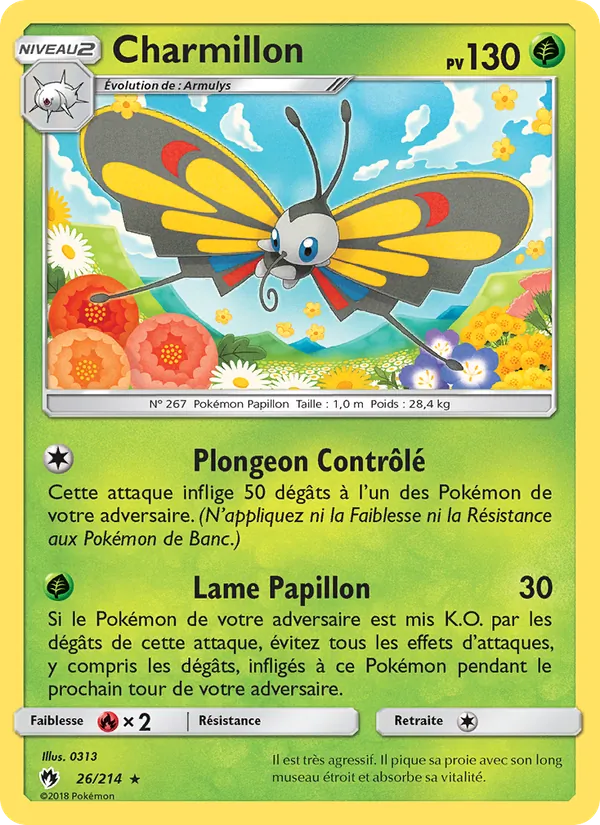 Carte Pokémon Charmillon 26/214 de l'extension Tonnerre Perdu