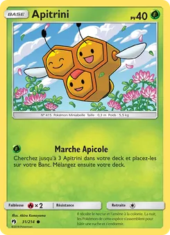 Carte Pokémon Apitrini 31 — Tonnerre Perdu
