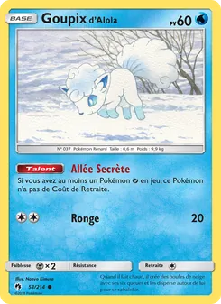 Carte Pokémon Goupix d’Alola 53