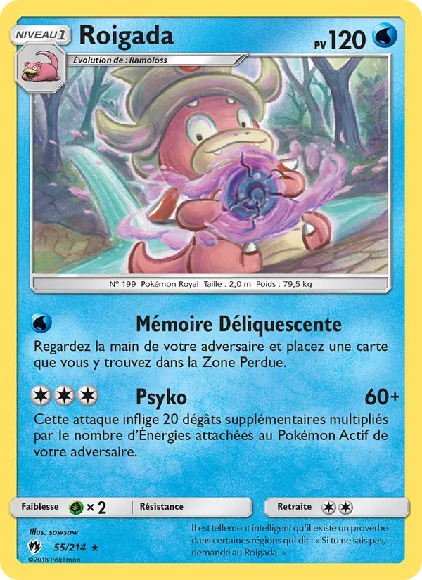 Carte Pokémon Roigada 55/214 de l'extension Tonnerre Perdu