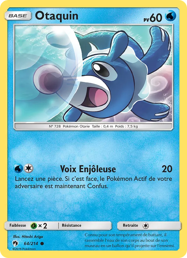 Carte Pokémon Otaquin 64/214 de l'extension Tonnerre Perdu