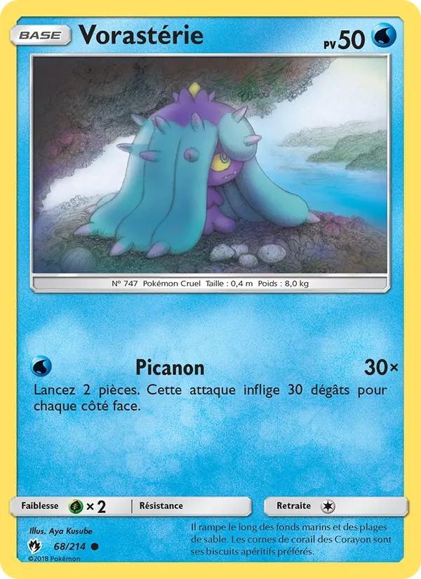 Carte Pokémon Vorastérie 68/214 de l'extension Tonnerre Perdu